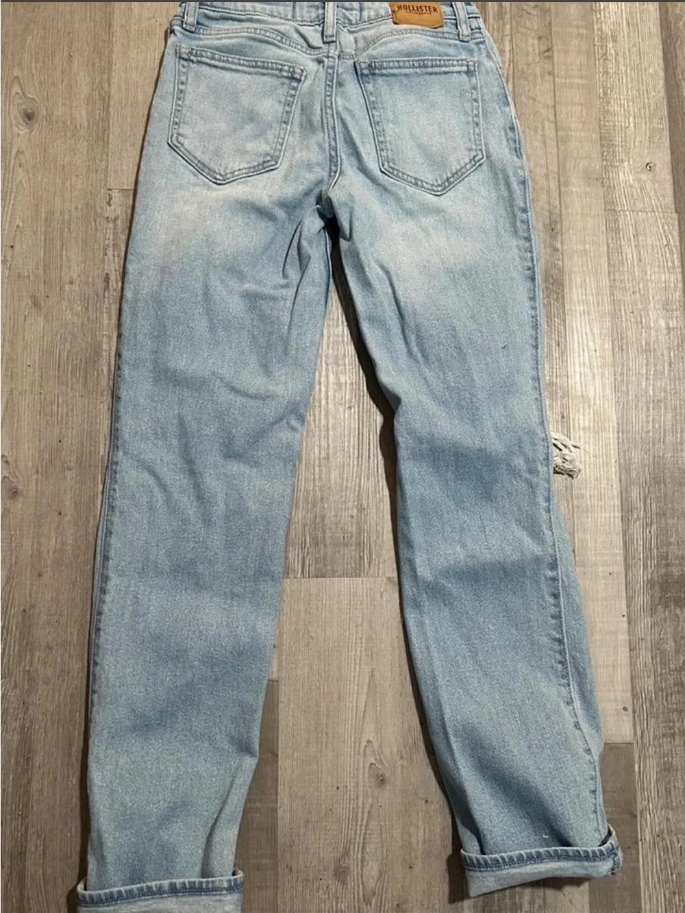 Hollister Light Blue Distressed Boyfriend Jeans